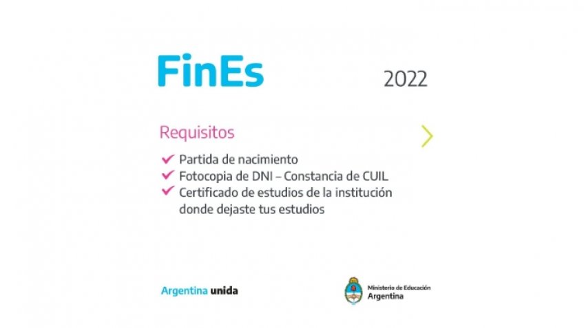 Plan FinEs: está abierta la inscripción para terminar los estudios